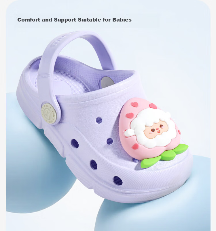 Mutong Kids Slippers Size 26 Summer Boys Baby Ventilated Cartoon Essential Oil Protective Sandals Girls Sweet Pepper Green 170 7