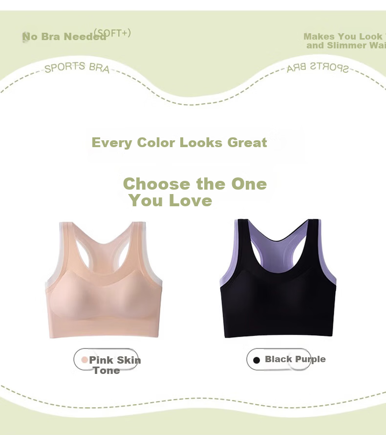 LangSha Women's High-Impact Sports Bra Shockproof Anti-Sagging Running Fitness Yoga Top Integrated Backless Bra 14