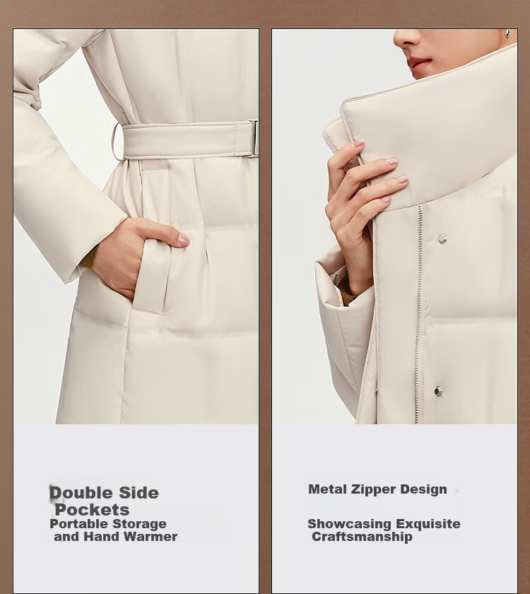 BOSIDENG Women's Winter Goose Down Business Thickened Lapel Coat Gift Red New Year Jacket Hot Sale 10