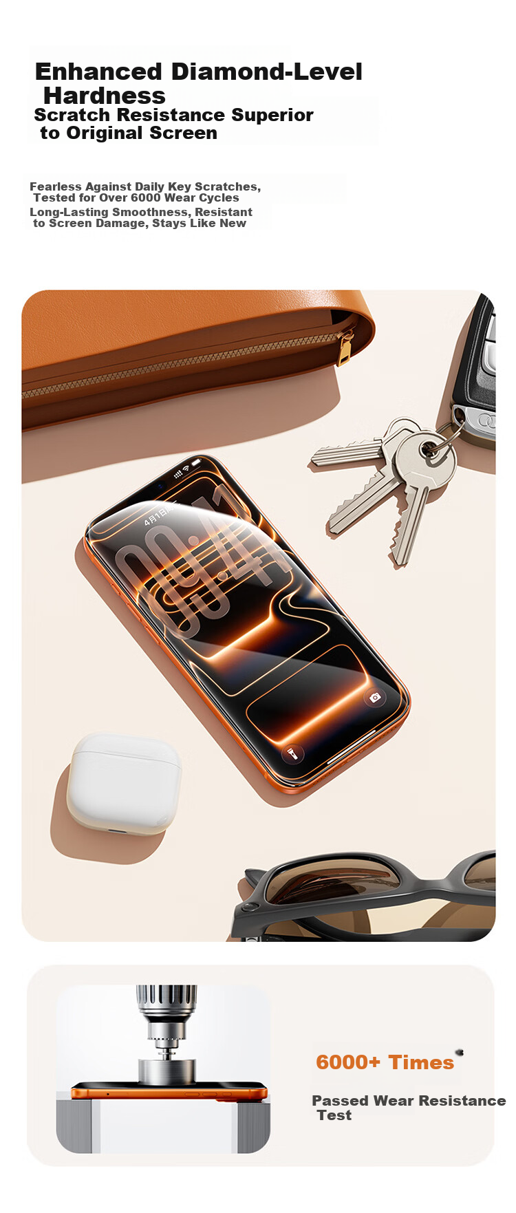 Baseus Borderless Screen Protector for iPhone 17 Pro Max Tempered Glass Film Anti-Fingerprint Drop Protection 2-Pack 13