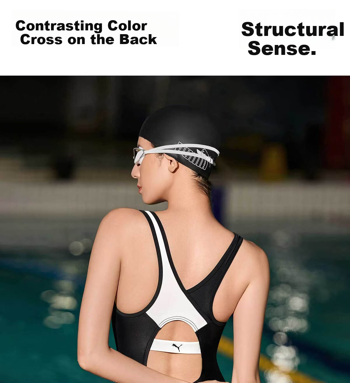 PUMA Women's One-Piece Professional Racing Chlorine-Resistant UV Protection Swimsuit High-End Swimwear for Pools and Hot Springs 27