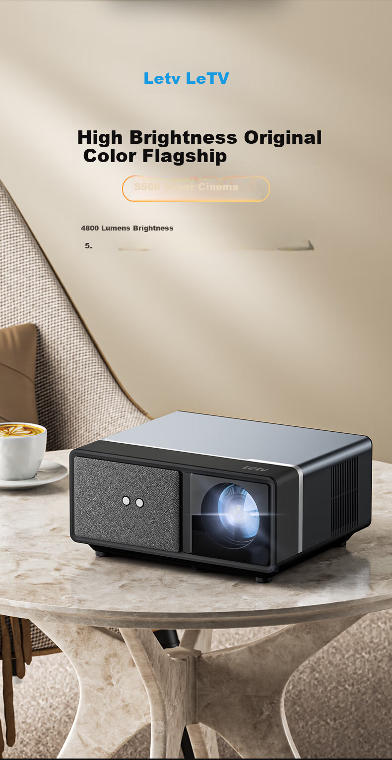 LeshiTV X218 Projector for Home Use, Home Theater TV, Bedroom Gimbal Phone Gaming Projector (Fully Automatic Focus, Auto Keystone Correction, True 1080P Ultra HD) 3