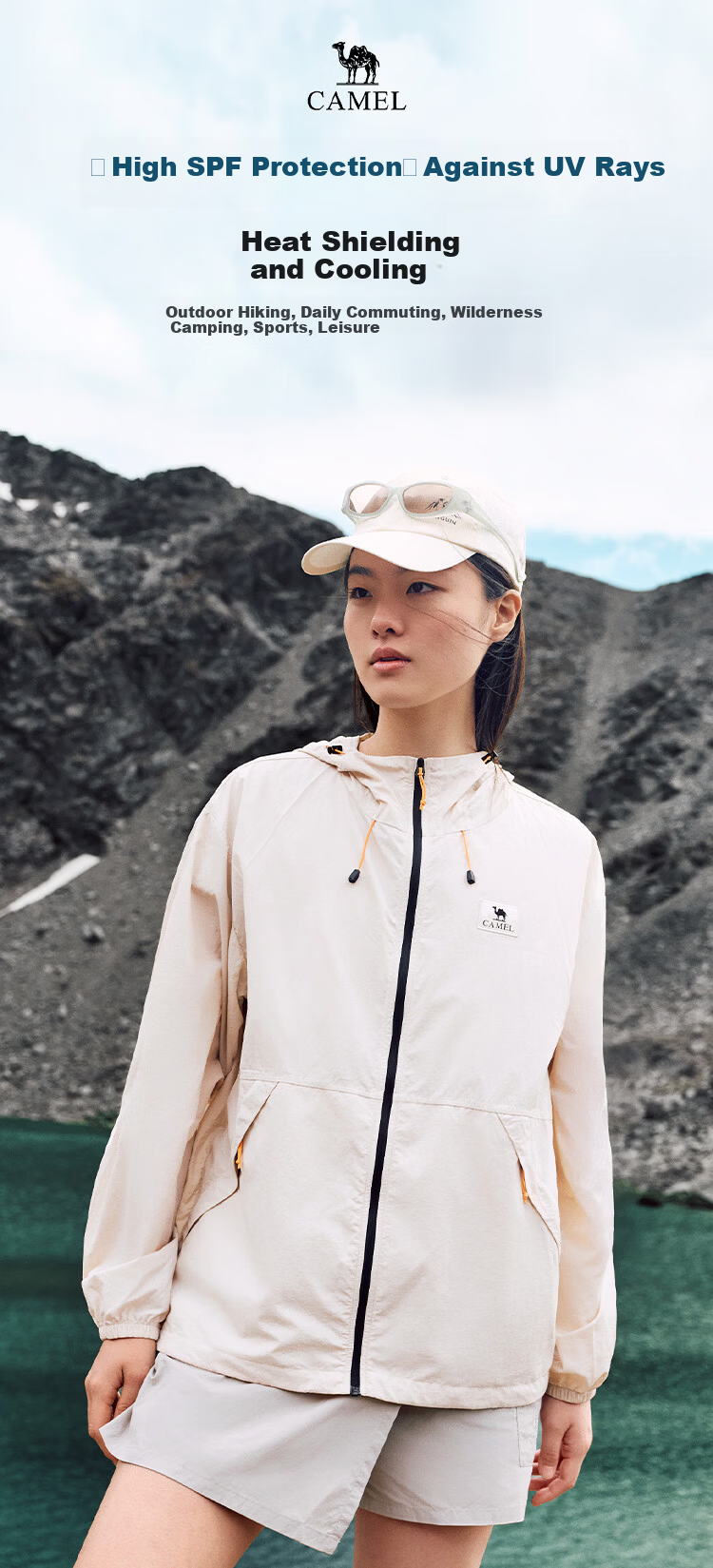CAMEL Outdoor Original Yarn Sun Protection Jacket 2026 Spring Summer New Unisex Cooling Breathable Sun Protection Sports Jacket 1007 1