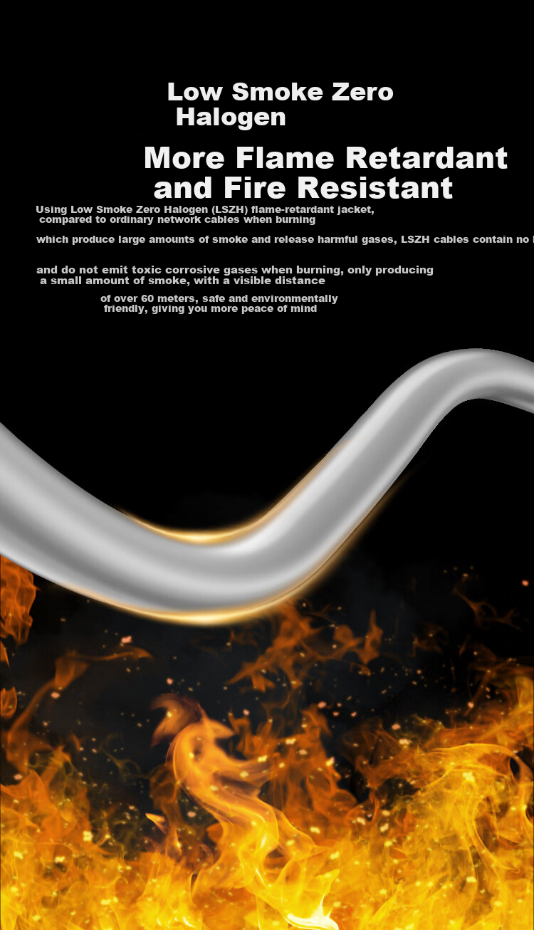 CHOSEAL Cat6A UTP Ethernet Cable Low Smoke Halogen-Free Flame Retardant 0.57mm Pure Copper Core Eco-Friendly Non-Toxic 305m Gray QS6602ALT305 6