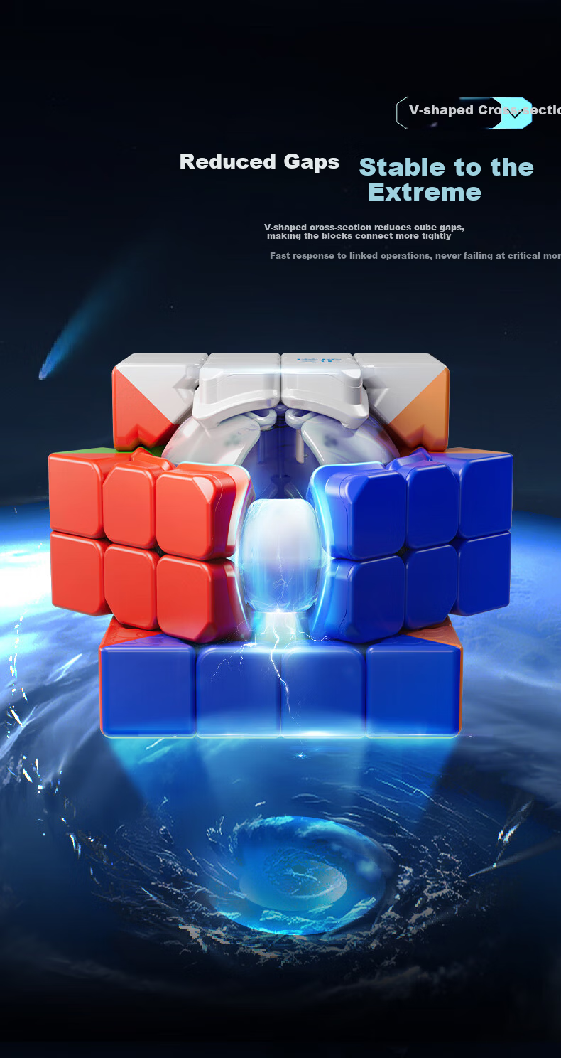 Moyu Culture Aosv V7 4th Order Magnetic Cube Advanced Competition Level Three-Track Magnetic Cube Version 10