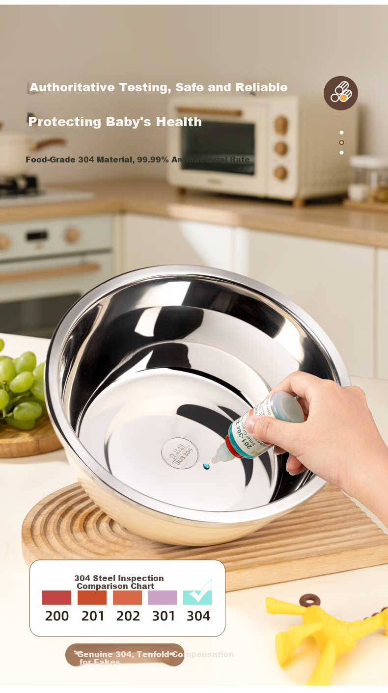 Newair Baby Bottle Washing Basin Food Grade 304 Stainless Steel Baby Cleaning Basin for Sterilizing and Draining 2