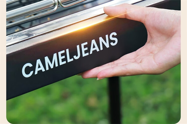 CAMELJEANS BBQ Grill Home Barbecue Rack Skewers Outdoor Camping Portable Charcoal Detachable 174BH05719 Black 21