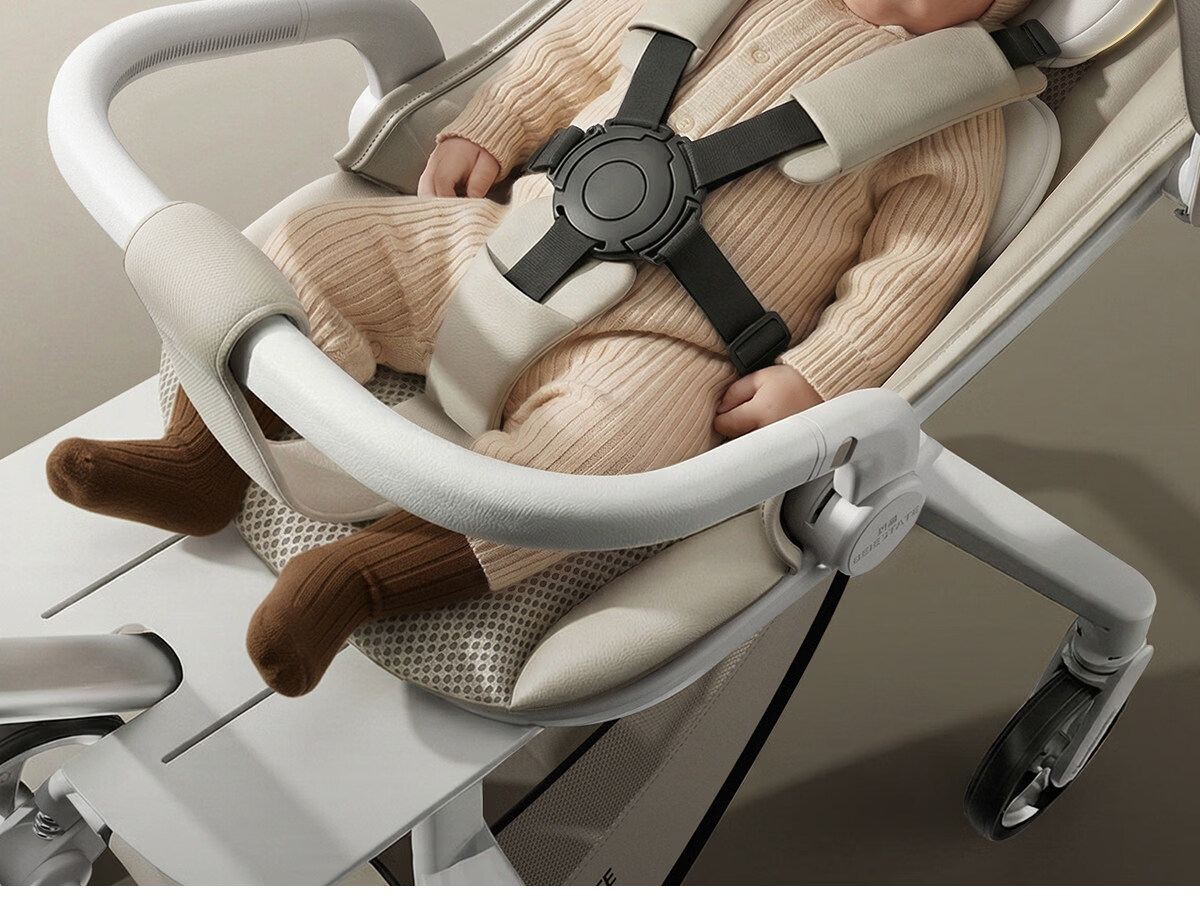 BEIESTATE Baby Stroller High Landscape Convertible Sit and Recline Children's Pushchair Khaki 10