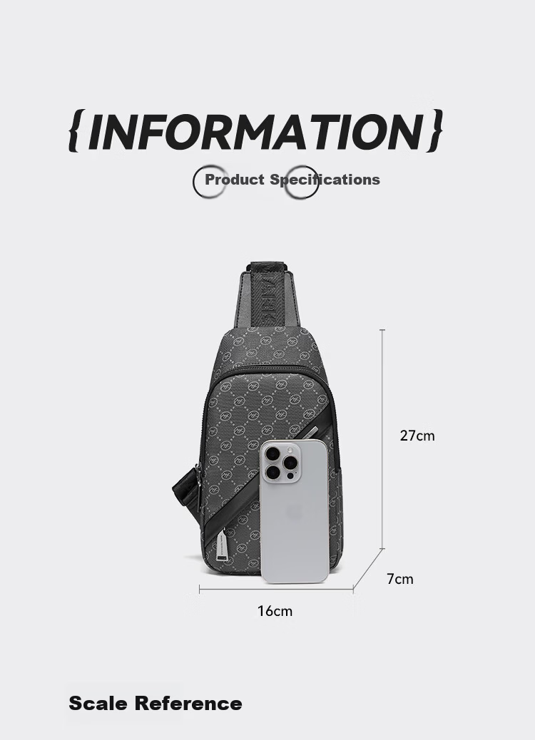 Mark Fairwhale High-end Light Luxury Men's Crossbody Bag Large Capacity Casual Commuter Portable Small Shoulder Chest Bag 12