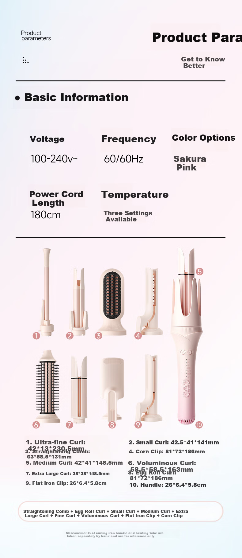 MinHuang [Second Generation Cold Air Multi-In] Curling Iron, Automatic Multi-In with Replaceable Heads, Fully Automatic Curling And Straightening Tool, 32MM 14