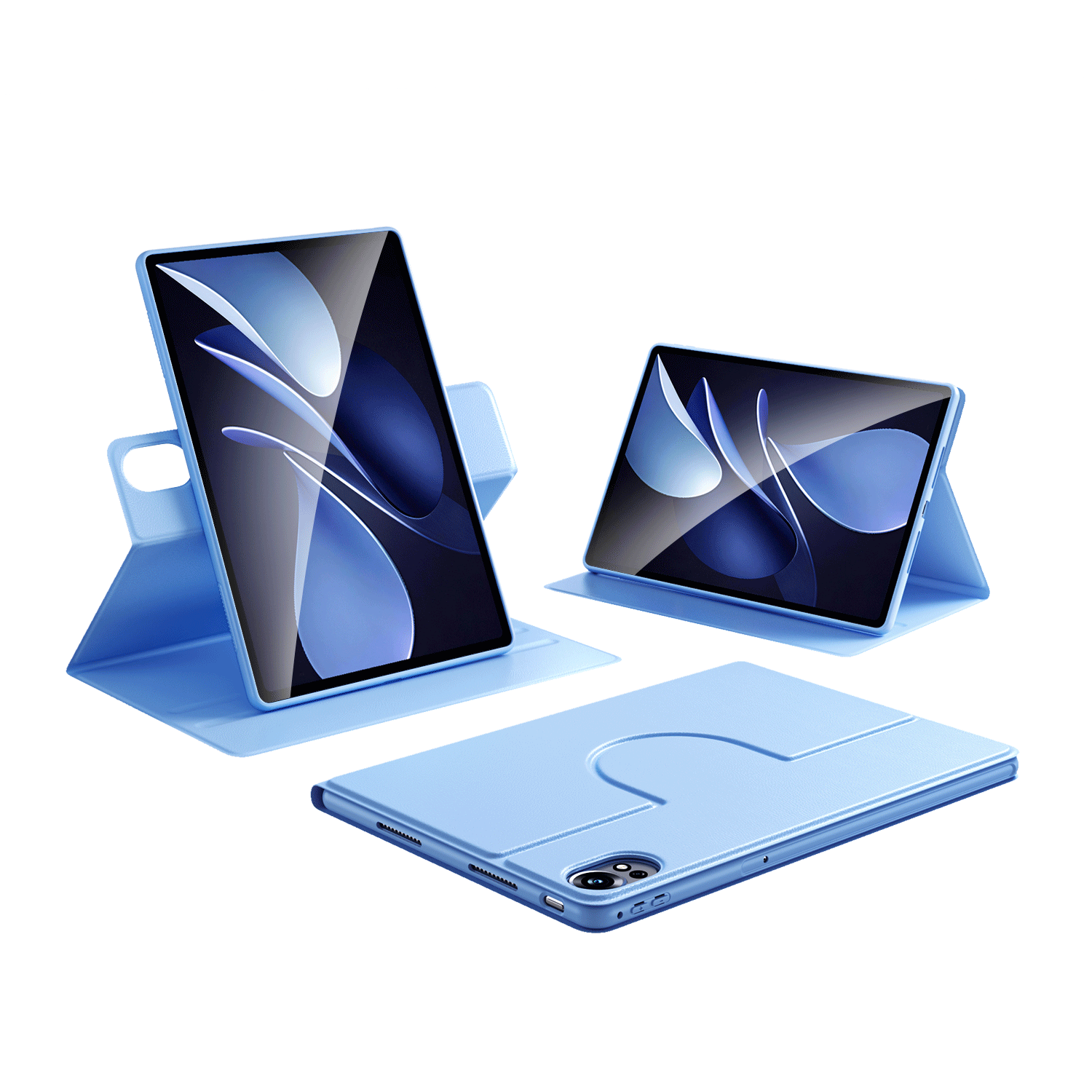 CangHua Huawei MatePad Air 12 Case 2024/2025 Rotatable Full Coverage Soft Light Blue Protective Cover Compatible with MatePad Air 12