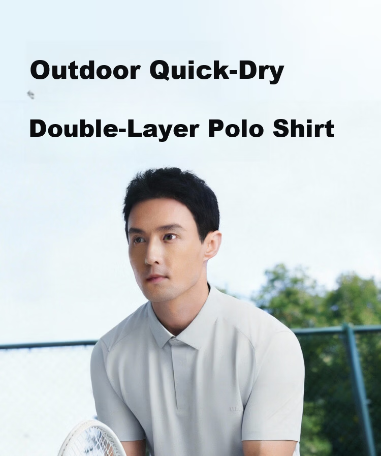 Beneunder Men's Polo Shirt Outdoor Sweat-Absorbing Short Sleeve T-Shirt DR016 Cardamom Gray S 1