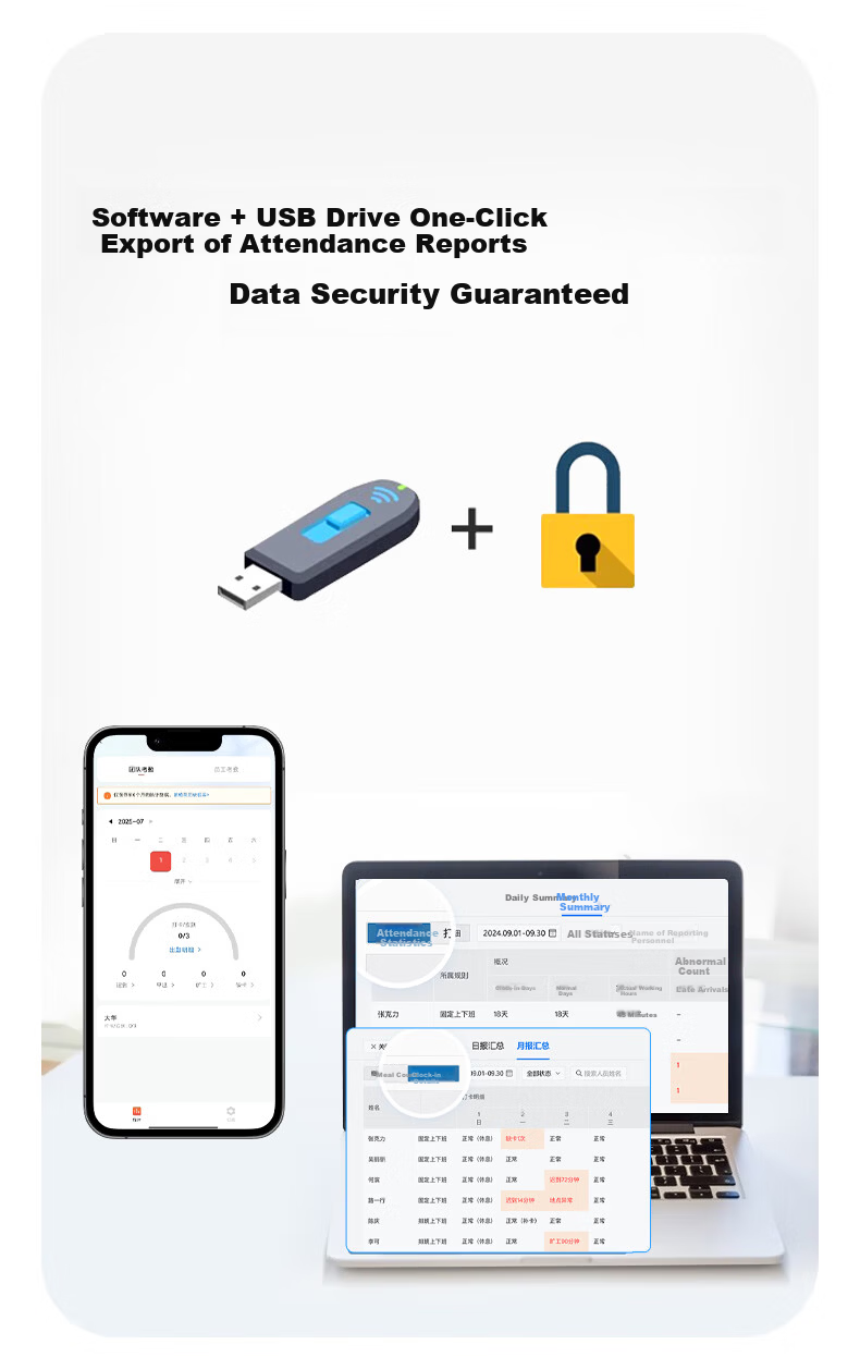 Dahua Facial Recognition Access Control All-in-One Machine Enterprise WeChat Co-branded Attendance Machine 7-inch Large Touch Screen Wired Network Face and Card Attendance K71 13