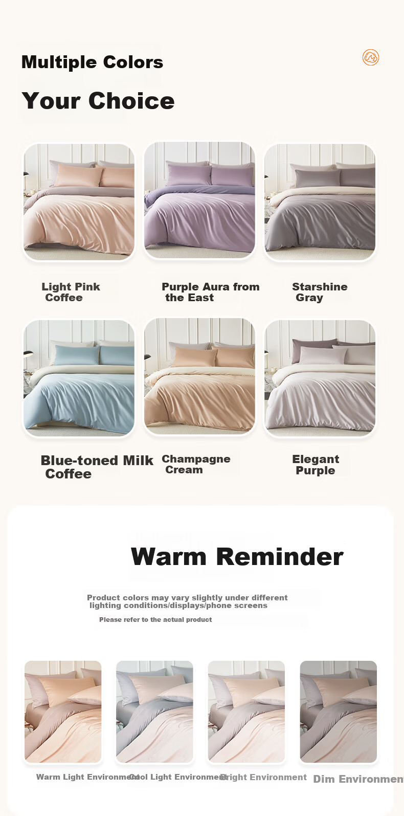 MUJI Bedding 100% Cotton A-Class 60-Count Four-Piece Sheet Set Elegant Purple with Sheep Stationery 1.8/2.0m Bed 2.0*2.4m Duvet Cover 11