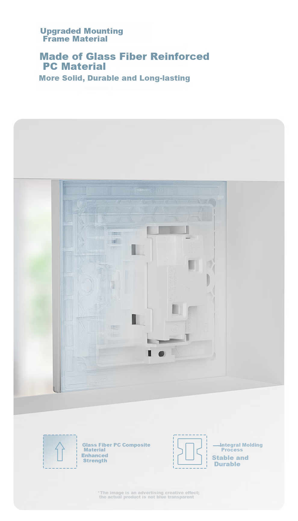 LEGRAND Shidianplus Ceramic White Switch Panel Wall-Mounted Flat Large Panel, Five-Hole with Switch (Only Controls Socket) 5