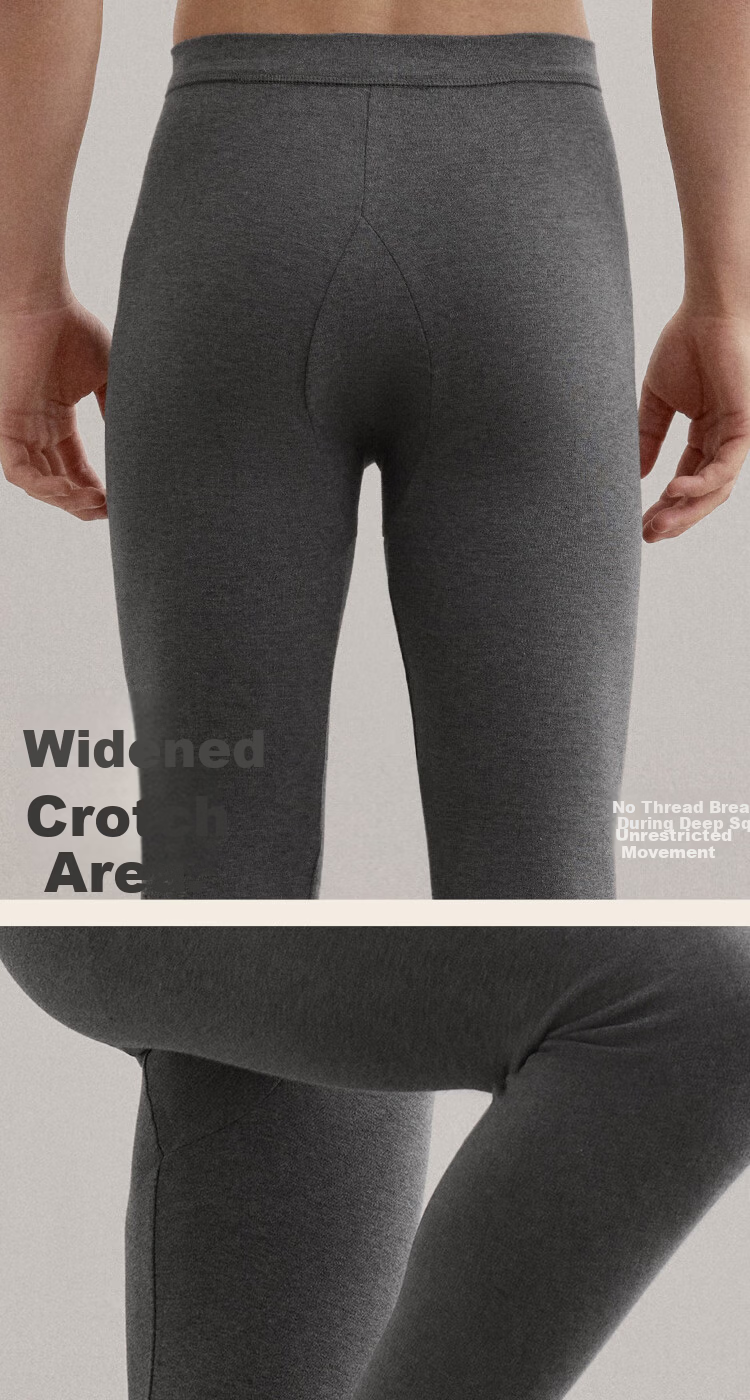 HLA Men’s Autumn Cotton Thermal Pants 210g 10A Antibacterial Mite-Resistant Warm Cotton Underwear 2-Pack 8