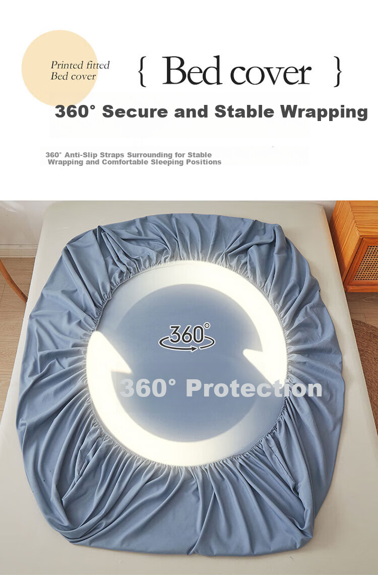Grace Class A 7A Antibacterial Fitted Sheet Student Dormitory Single Bed Cover 120x200cm Bentley Blue 2