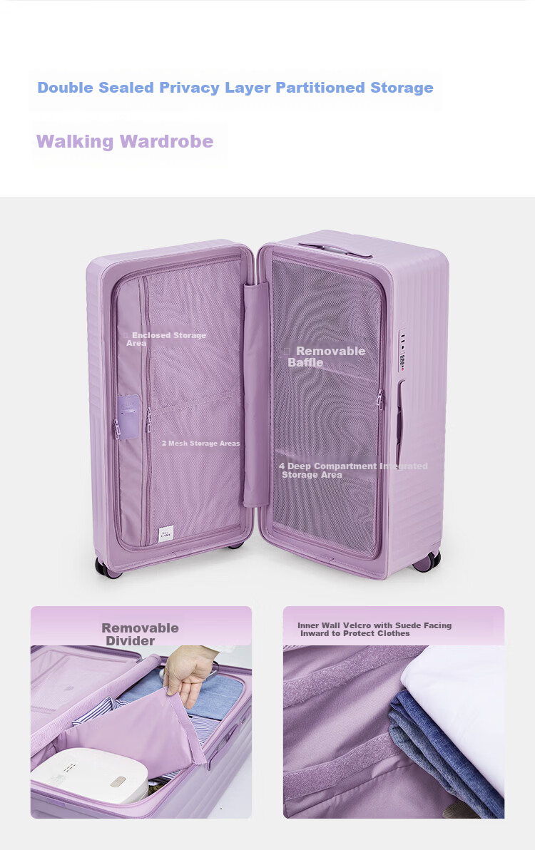 Kala Sheep Cloud Box 3.0 Pro Large Capacity Cube Luggage Travel Trolley Suitcase 30 Inch for Study Abroad 17