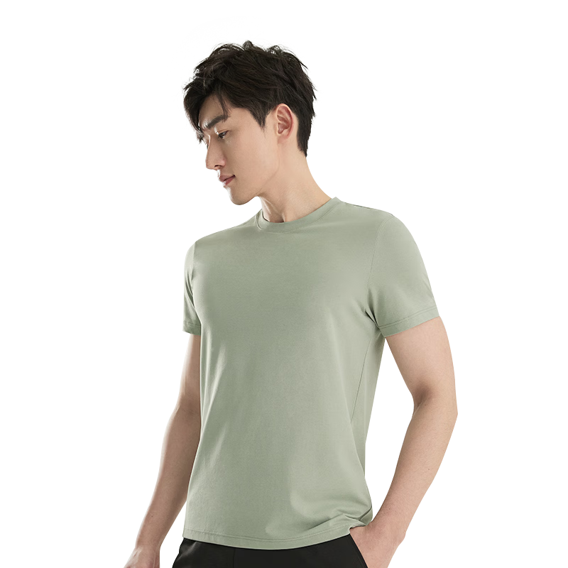 Hodohome Unisex T-Shirt Crew Neck Solid Color Cooling Breathable Lightweight Short Sleeve Top 180