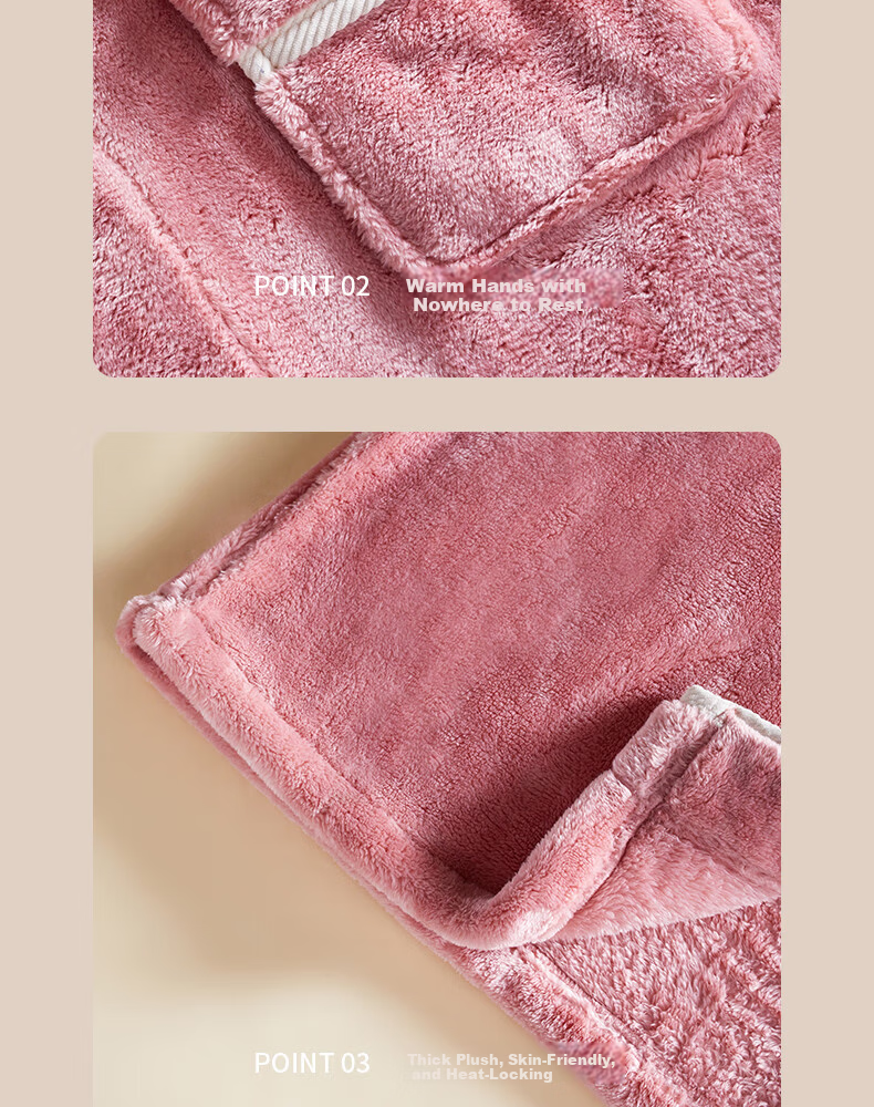 FENTENG Autumn Winter New Thickened Flannel Couple's Long Coral Fleece Bathrobe Men's Pajamas Homewear 27