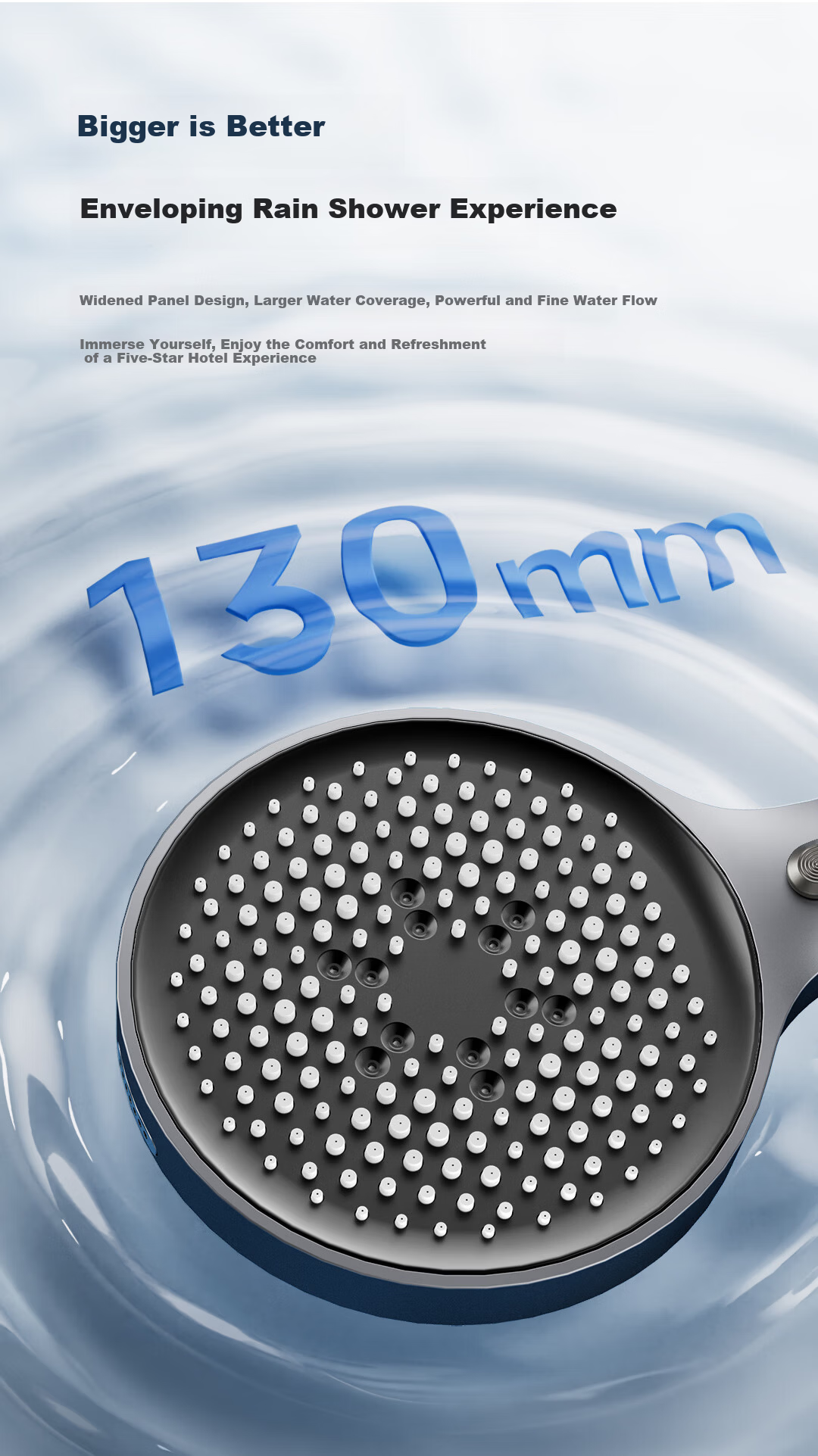 SUPOR High-Pressure Handheld Shower Head Set with Spray Gun, Three-Piece Shower Head, Powerful Water Flow, Adjustable Gray 11