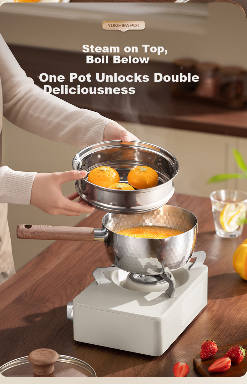 SUPOR Light Enjoy 316L Composite Steel 20cm Snow Pan Small Milk Pot JD Self-operated Stainless Steel Baby Food Pot 15