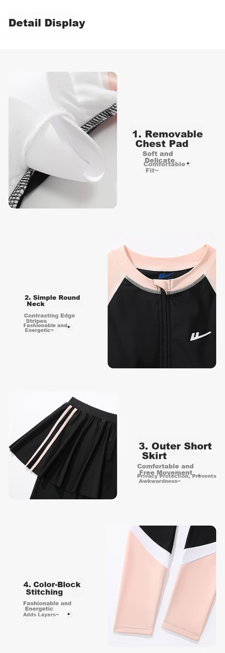 Warrior Women's Long Sleeve Long Pants Swimsuit High-Grade Sun Protection Hot Spring Surfing Snorkeling Jellyfish Suit 16098H1L Black 2XL 10