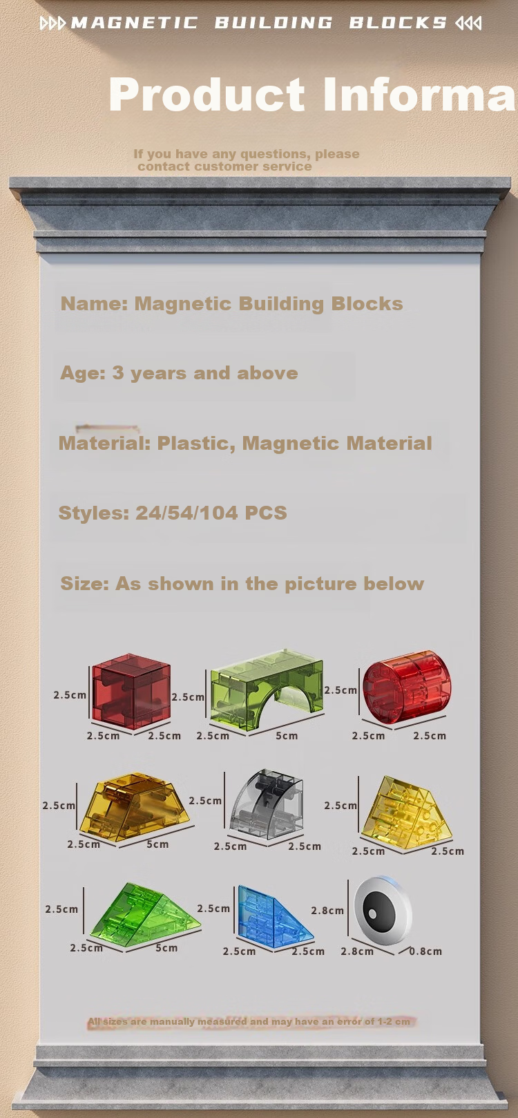 Beibei Kids Magnetic Building Blocks Early Education 3D Construction Toy for Boys and Girls Children's Day Gift 11