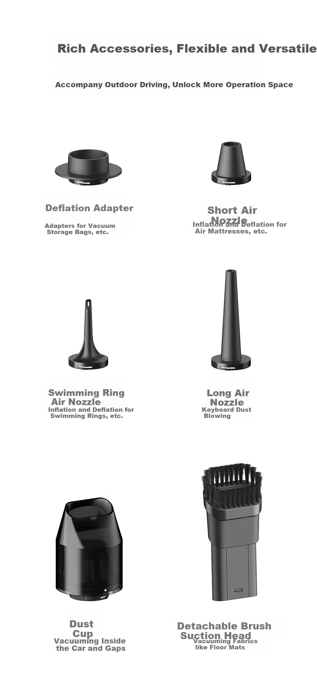 HOTOHOTO Pro Multifunctional Blowing and Suction Portable Outdoor Camping Vacuum Cleaner High-Power Desktop Cleaning 9