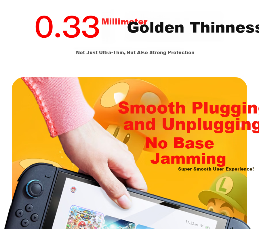 Wally Compatible Switch 2nd Gen 2025 Tempered Glass Screen Protector for Nintendo Switch HD Anti-Fingerprint Anti-Drop Full Coverage Glass Accessory - Easy Apply 13