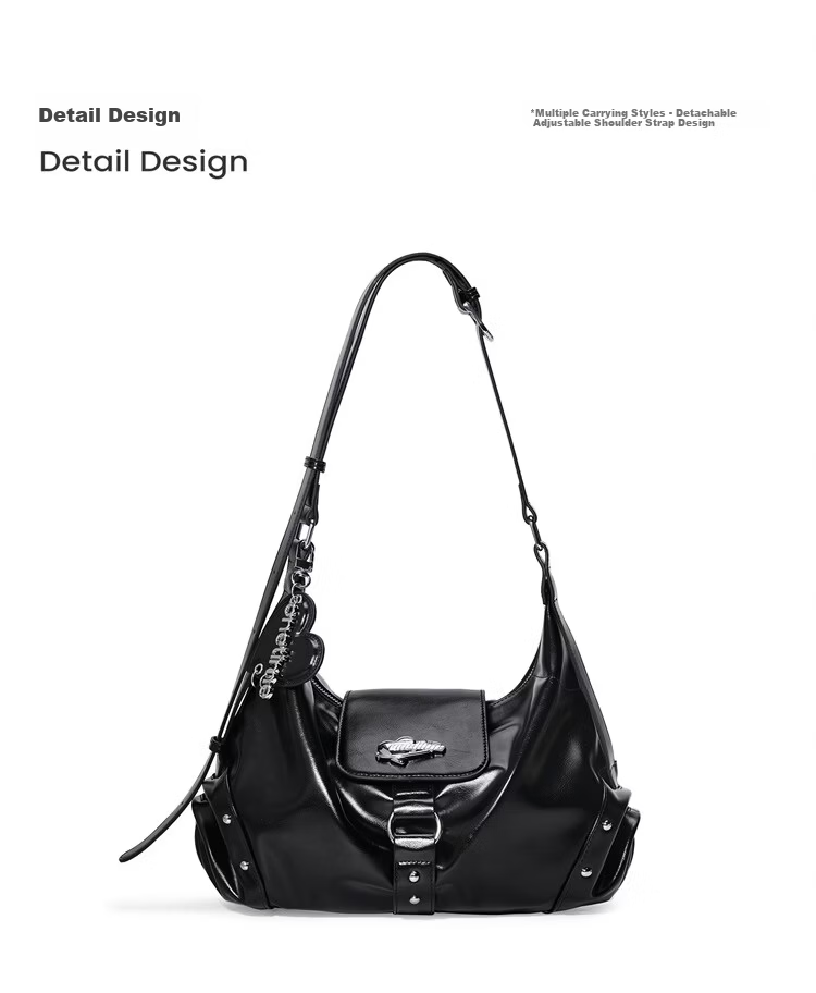 ONETIME Planet Single Shoulder HOBO Bag New Niche Design College Style Fashion Student Class Travel Crossbody Bag Black 13
