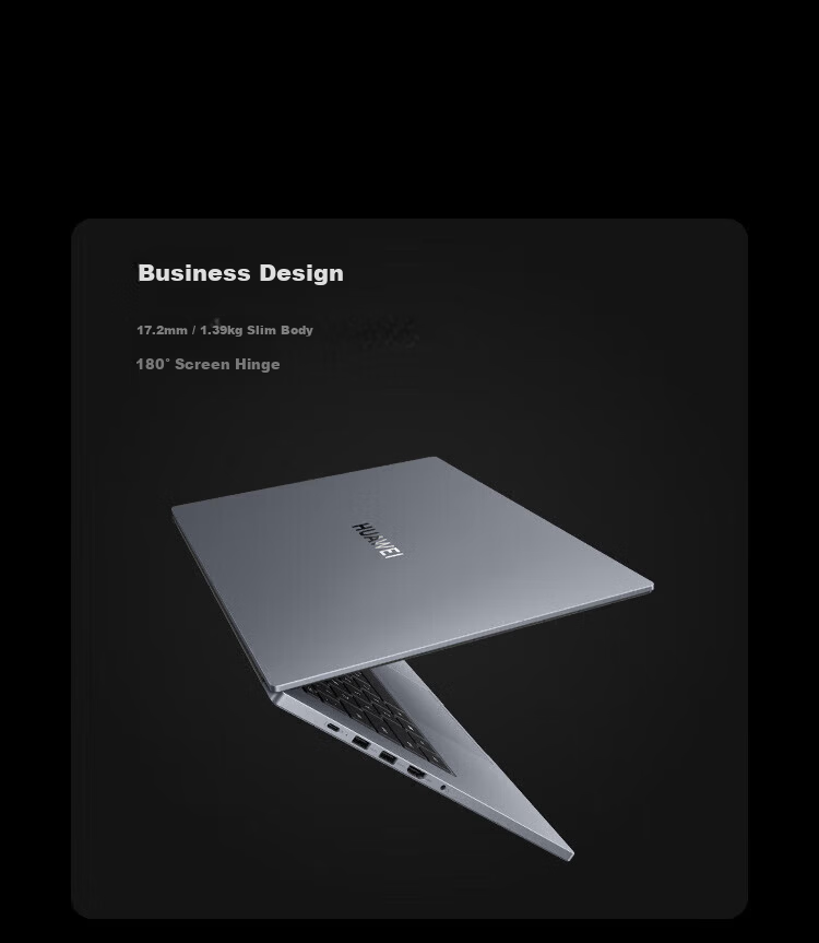 HUAWEI Qingyun G540 Gen2 Laptop (I5-1340P, 16GB RAM, 1TB SSD, Integrated Graphics) 14-Inch Business Office Ultrabook Standard Configuration/Deep Space Gray 3