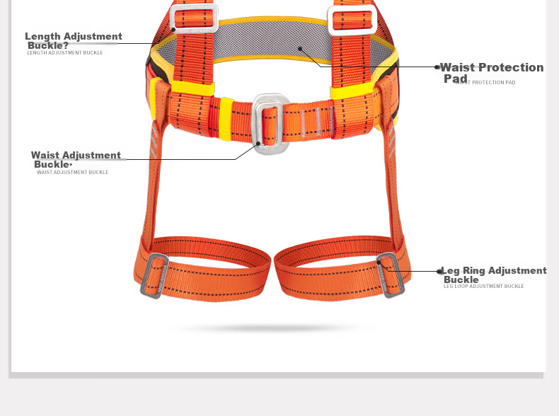 Gorm Five-Point Safety Harness National Standard Safety Rope Full-Body Double Hook TE Double Large Hook 1.8m for High-Altitude Work 8