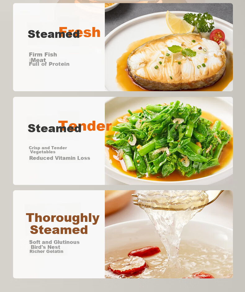 Joyoung 20L Electric Steamer 3-Layer Stainless Steel Multi-Functional Electric Hot Pot GZ568Ultra 14
