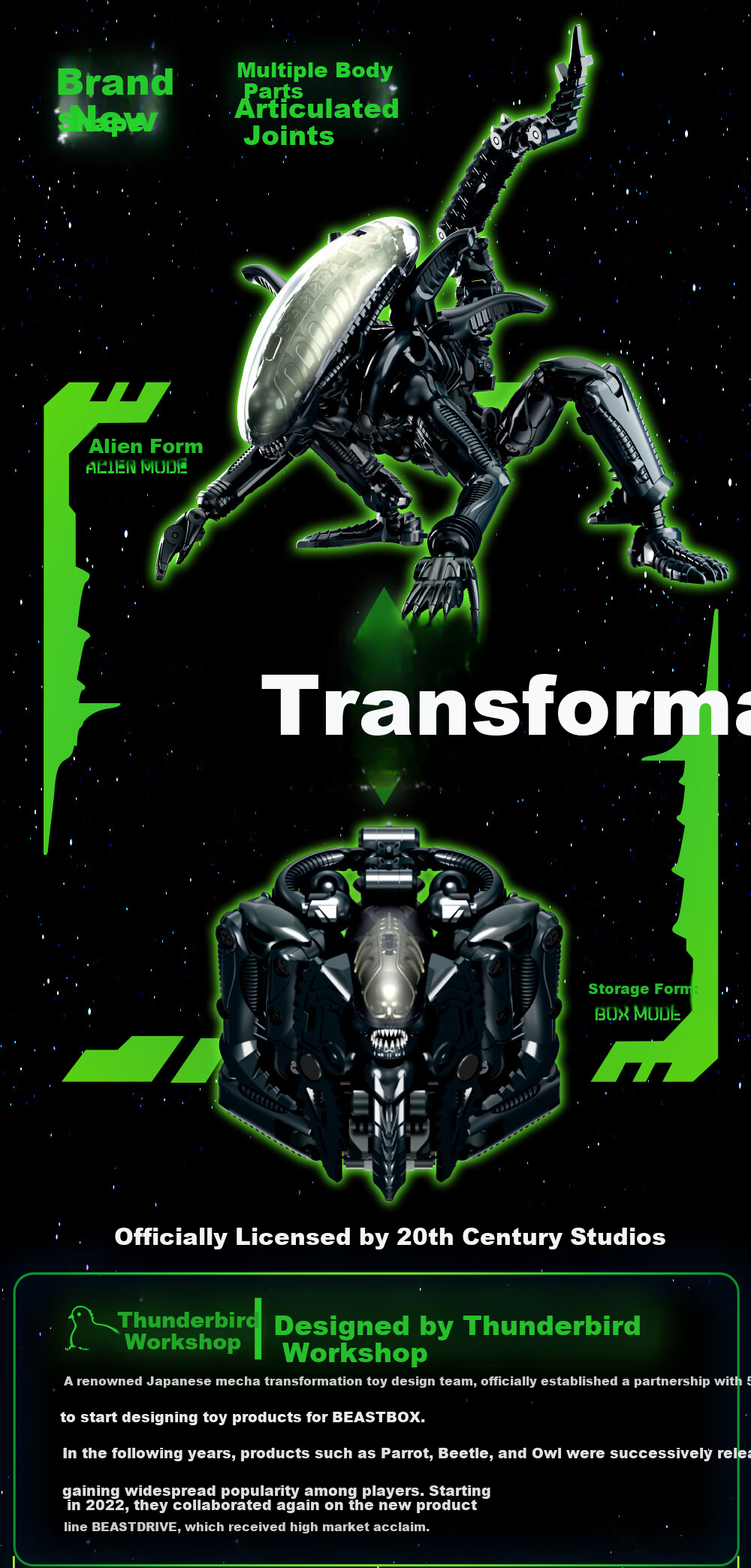 52TOYS Beast Box Infinite Series Alien National Creative Mecha Transforming Toy for Ages 14+ Gift for Boyfriend 3