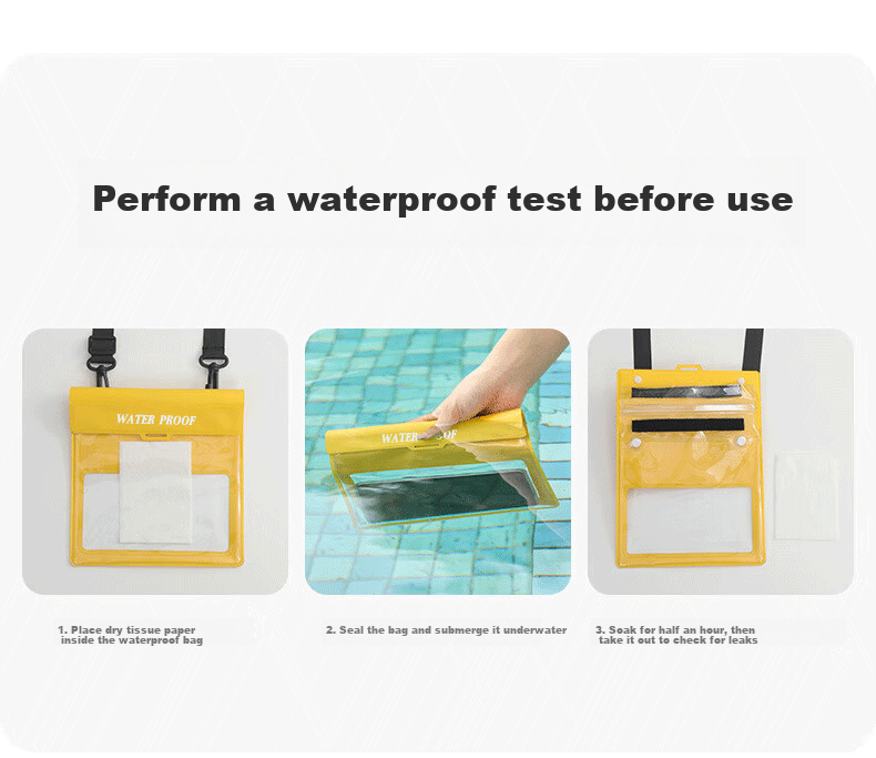 Ousen Large Capacity Waterproof Phone Bag Touchscreen Swimming Diving Rafting Hot Spring Beach Photography Women's Crossbody Waterproof Case 2