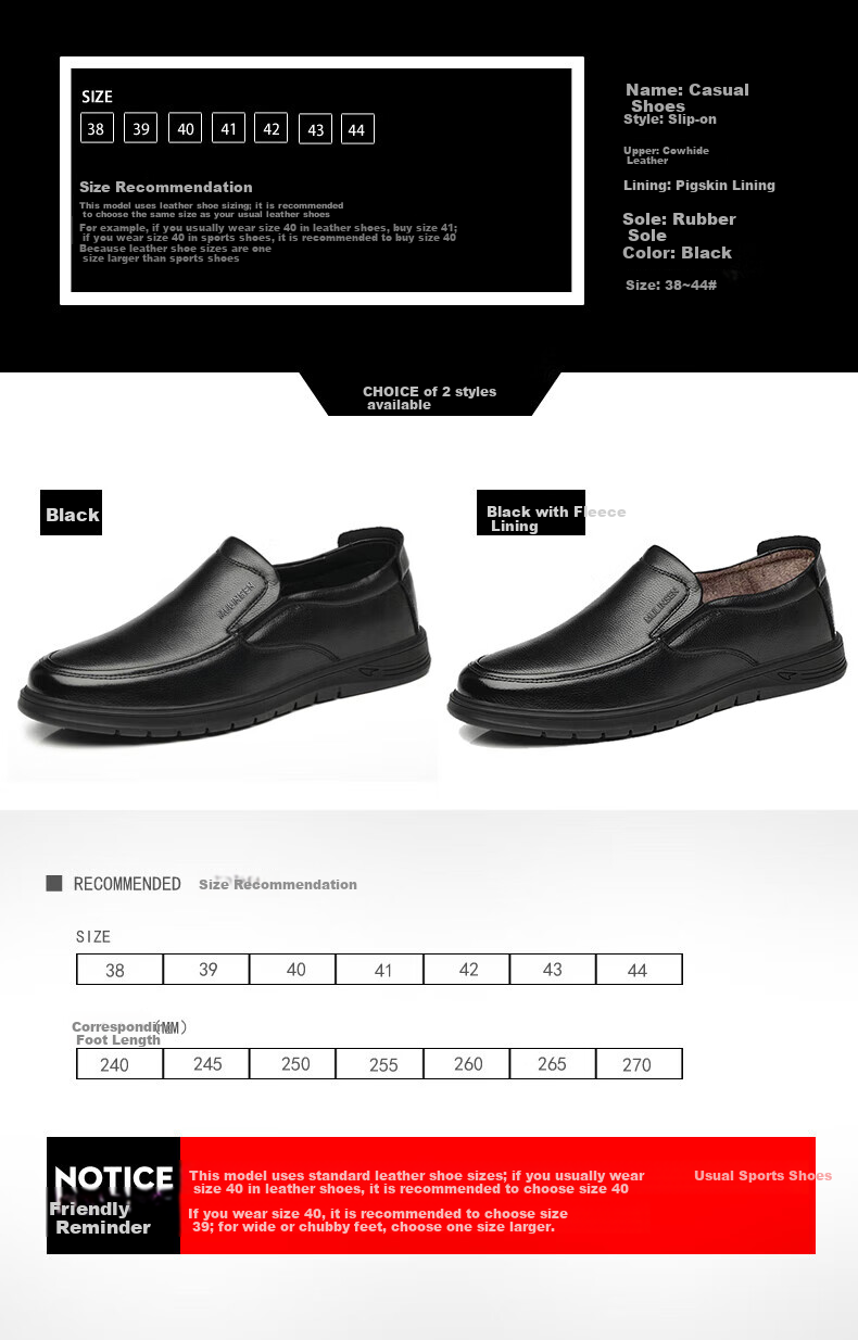 MULINSEN Men's Shoes, Hollow Business Casual Shoes, Breathable Soft Sole Slip-On Leather Shoes FP223233-1 5