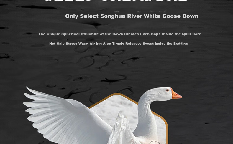 Mercury Home Textiles 95% White Goose Down Quilt Thickened Winter Double Duvet 220×240cm-1100g 7