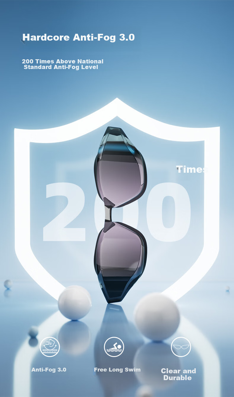 Keep Swimming Goggles Coated Waterproof Anti-Fog Upgraded Unisex HD Comfortable Non-Tight Swim Glasses Jijing・Huan Cai 2