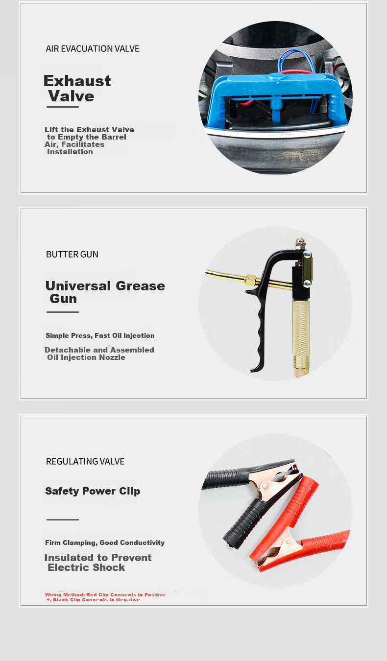 Wufu 24V Electric Grease Gun FJ-1200 Submersible Excavator Dedicated Automatic High-Pressure Injector 11