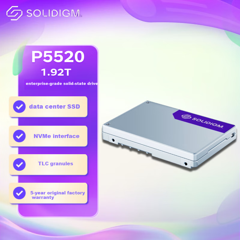 SOLIDIGM SiDe D7-P5520 1.92TB Enterprise SSD U.2 NVMe PCIe 4.0 x4 High-Speed Read