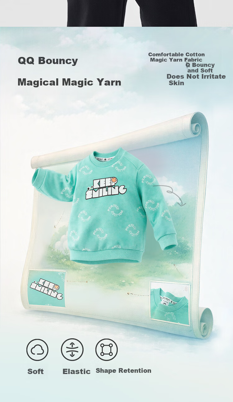 Balabala Kids Sweatshirt Boys Inner Wear 2025 Spring Printed Top [Mall Same Style] 201125121101 3