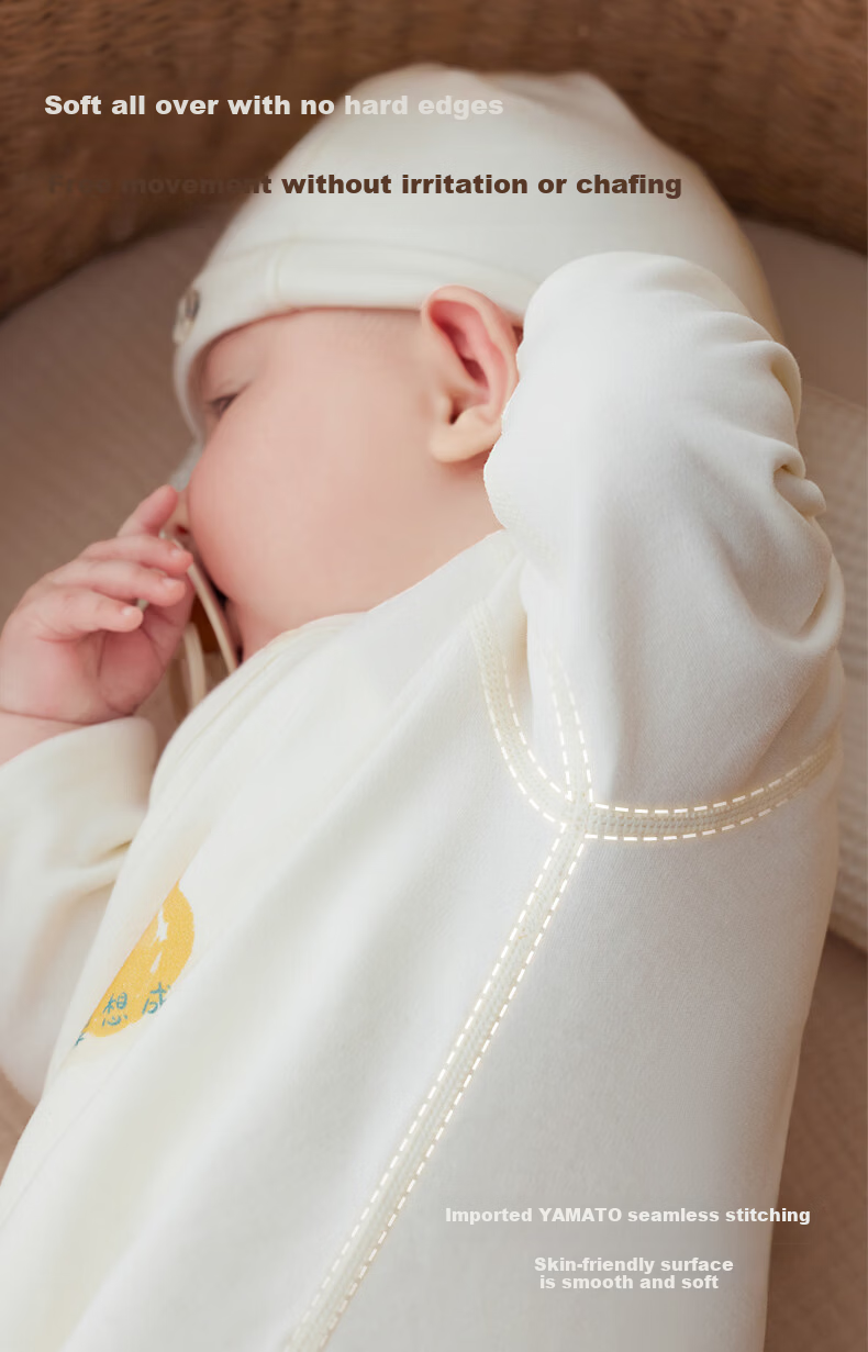 Shiyuejiejing Baby Romper Onesie Spring And Summer Newborn Infant Clothing for Boys And Girls All Seasons Long Sleeve Pure Cotton Class A 12