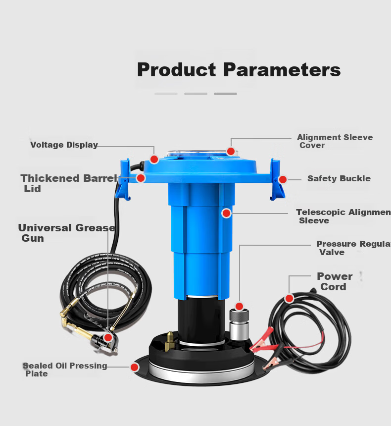 Wufu 24V Electric Grease Gun FJ-1200 Submersible Excavator Dedicated Automatic High-Pressure Injector 12