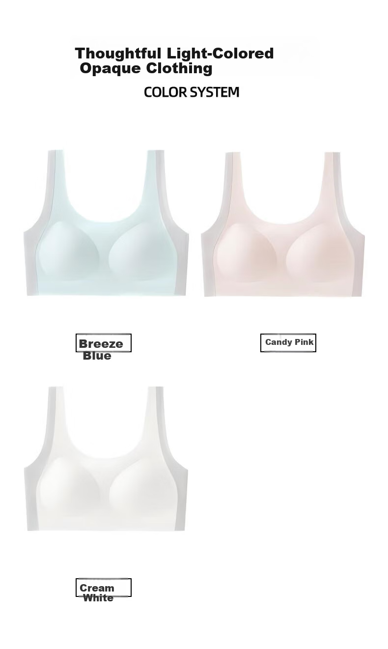 Herbal Natural Color Girls Bra Children's Vest Youth Development Period High School Student Underwear New Sports Seamless Bra 16