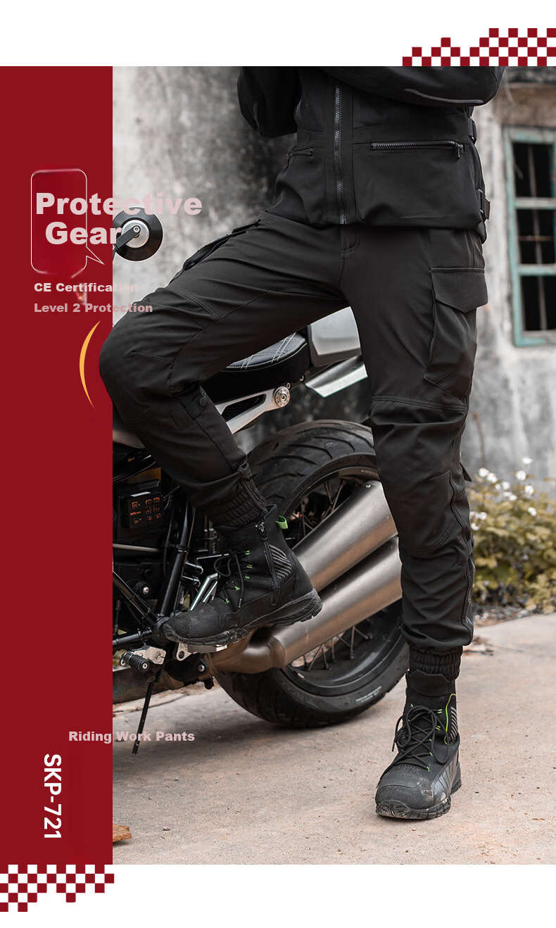 STAR FIELD KNIGHT Men's Motorcycle Commuter Riding Pants Summer Casual Slim Fit Cargo Pants Military Green XL 9