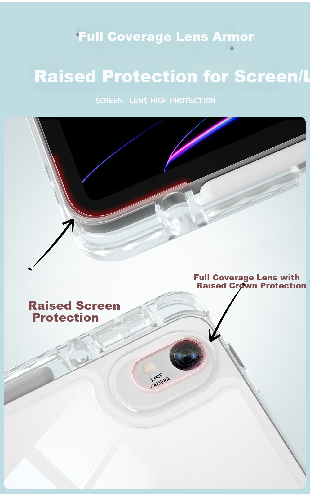 QBOSS Huawei MatePad Pro 12.2 Case Air 12 Tablet MatePad 11.5s Protective Cover Shockproof Pen Slot Slim Y-Shaped Multifunctional Folding Pink Dog 4