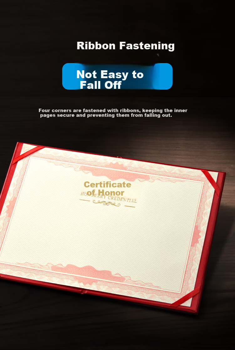 DSB 12K Single Pack Medal Style Honor Certificate Cover Inner Core Award Custom Glossy Gold Stamped Cover Award Protection Sleeve Annual Ceremony Presentation [Includes 2 Inner Sheets] 051017 9