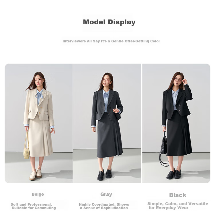Miss Bird Gray Interview Blazer Women's Professional Commuter Lightweight Small Size Suit Jacket 16