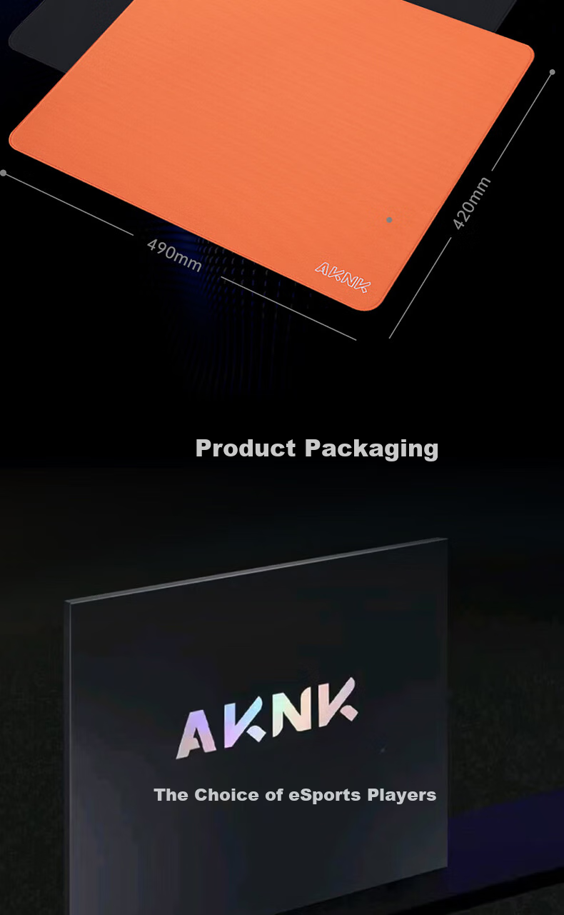 AKNK Gaming Esports Mouse Pad FPS Large Mouse Pad Gaming Mat Sunken Edge Locking Type Swordsmith Zero-Fine Surface Mouse Pad Zero Type - Orange 10